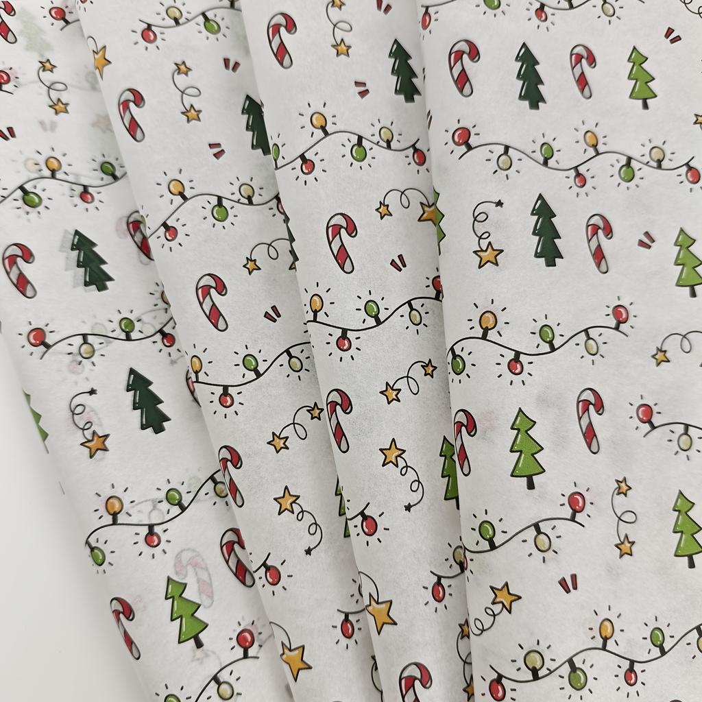 70x50cm Weihnachtspapier, Festliche Geschenkverpackung für Feiertagsdekorationen, Winter- & Erntedankgeschenke, Universell einsetzbar