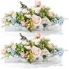 12 Hole Rectangular Floral Centerpiece Rectangular Rectangle Flower Vase  Wedding Party