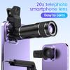 20x Mobile Phone External Telephoto Lens Kit Portable Design With Lens Clip HD External Zoom Camera Lens For Concert Shooting