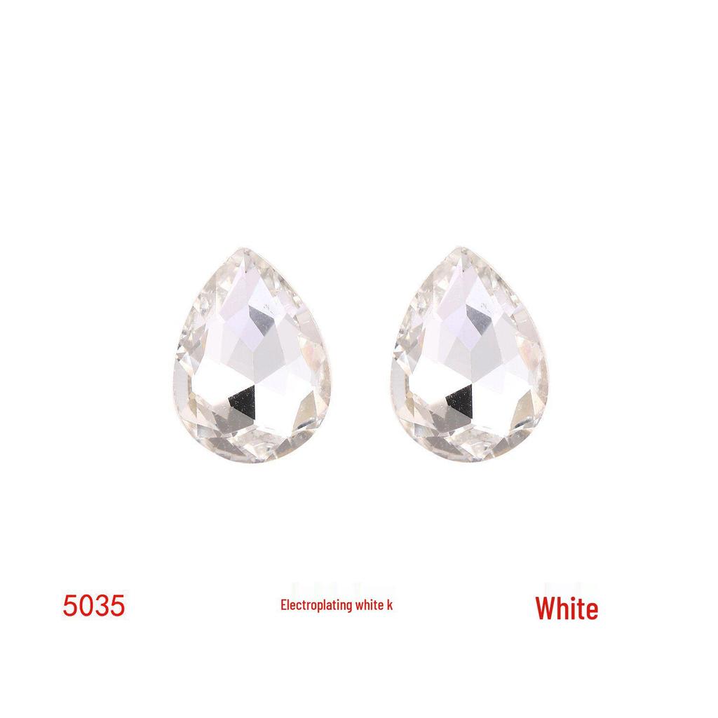 Colored Glass Teardrop Pointed Rhinestones for Shoes, Bags, Nail Art & DIY Accessories