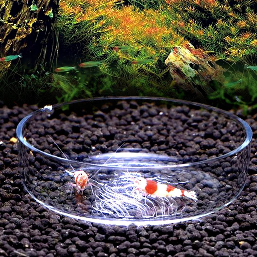 Acrylic Aquarium Shrimp Feeding Dish Bowl Tray Water Food Dish Feeder Bowl