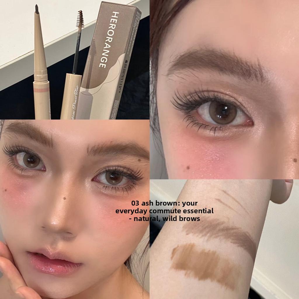Double-head Eyebrow Pencil Eyebrow Brush, Eyebrow Dye Cream, Natural Wild Eyebrow Three-dimensional Eyebrow Pencil