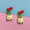 10pcs Cactus 3D Flower Refrigerator Stickers 3D Potted Plant Simulated Magnetic Stickers  Home Decor