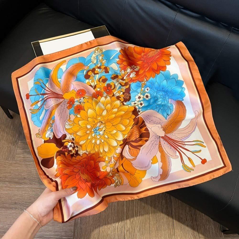 Square Paisley Hijab Satin Scarf Shawl High Quality Silk Scarf Hair Accessories
