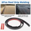 1.32m 2PCS Rubber Car Roof Drip Finish Moulding Seal Strips Weatherstrip for Toyota Tundra Double Cab 2007- 75551-0C050