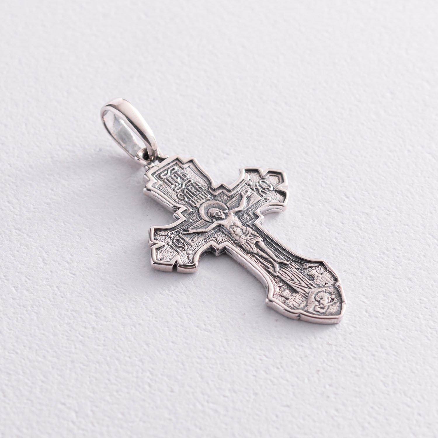 

Срібний хрест Розп яття. Врятуй та Збережи Oniks срібний