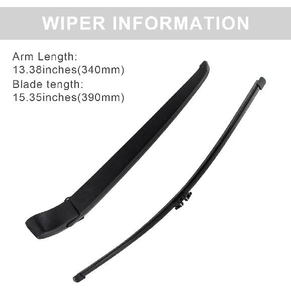 Für BMW X5/X5M E70 (2007-2013) Heckscheibenwischer für Arm und Wischerblatt Set Naturkautschuk Material OEM 61627206357