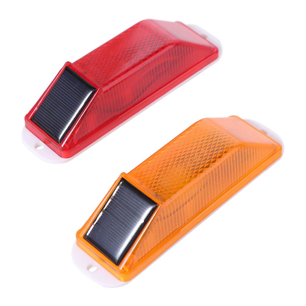 2pcs Double Side Warning LED Lamp Rechargeable Construction Obstacle Light Car Accessories