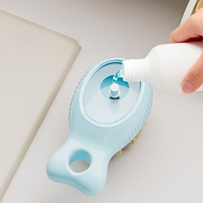 1Pc Kitchen Cleaning Automatic Liquid Outlet Brush Pot Artifact, Suitable for Household, Restaurant Kitchen Wash Pot Brush