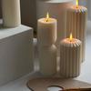 Classic striped cylindrical candle silicone mold geometric cylindrical thick striped acrylic candle mold Roman column PC mold
