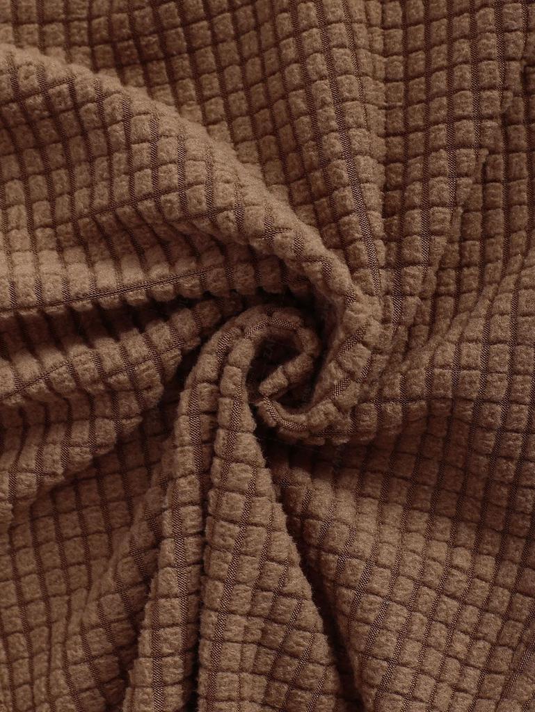 ZAFUL Men's Solid Color Polar Fleece Textured Straight Leg Drawstring Casual Pants