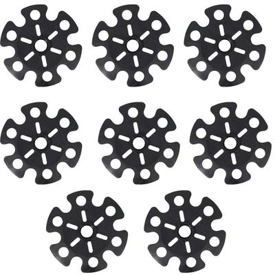 8Pcs Rubber Trekking Pole Replacement Accessory Black Walking Stick Tips Hiking