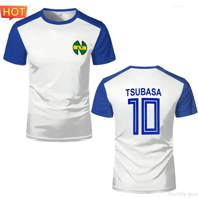 Nankatsu Captain Tsubasa Soccer Jersey Anime Men Clothes Boys Tshirt Kids Cosplay Casual Short Sleeve Top