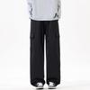 Spring New Big Pocket Tooling Casual Pants Thick Solid Color Simple Trendy Brand Loose Straight Long Pants Men
