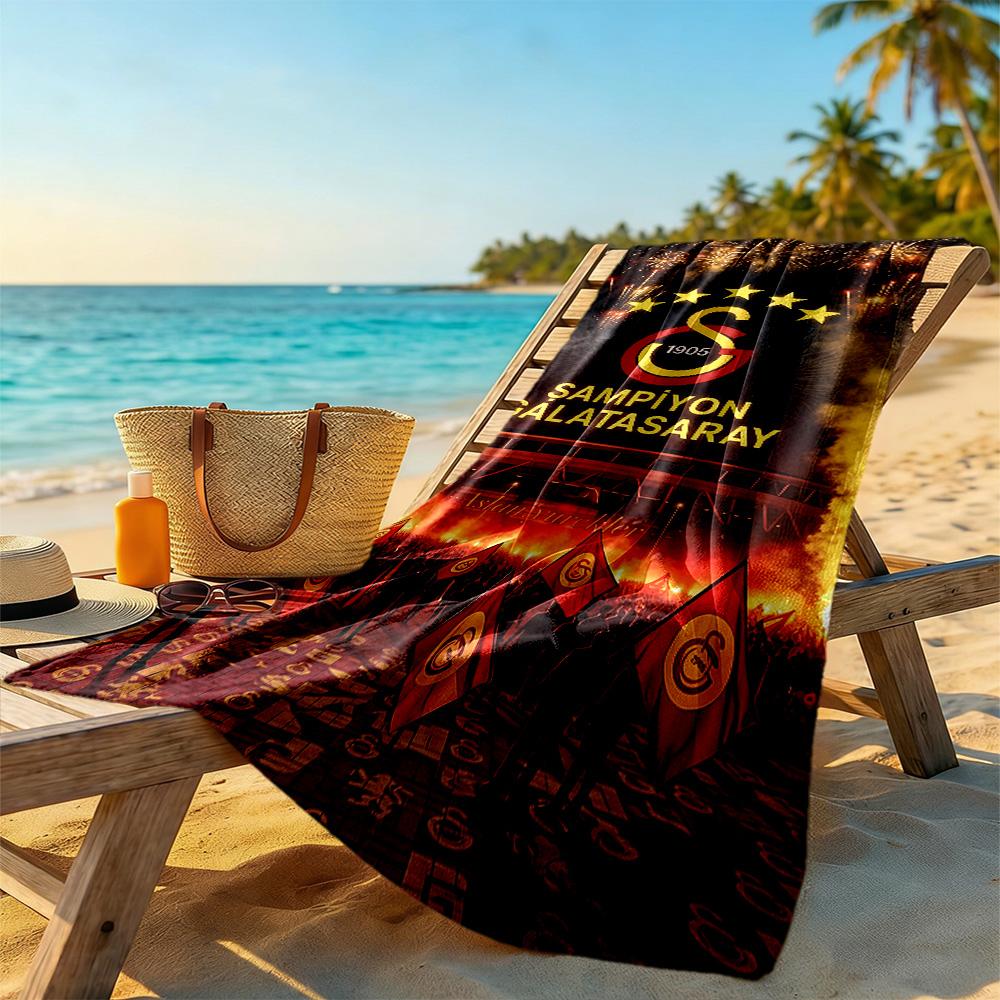 Galatasaray Beach Towel Super Soft Microfiber Quickdry Fabric Comfortable Lightweight