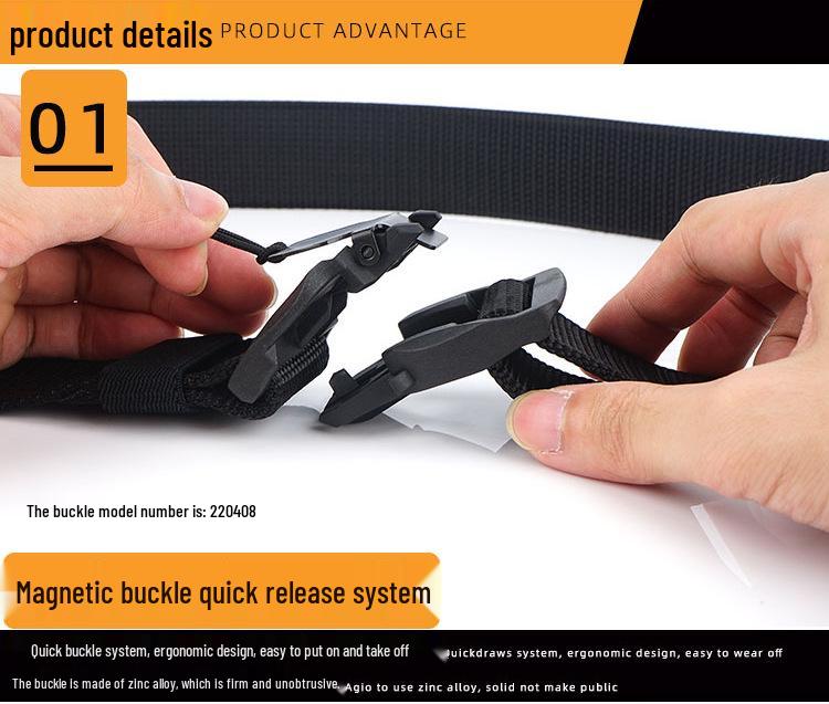 Men's Tactical Outdoor Belt - Military, Work, Casual Canvas Nylon Leather