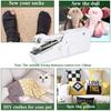 Portable Handheld Sewing Machines Kit Stitch Sew Needlework Cordless Clothes Fabrics Electric Sewing Machine with 27PCS Sewing