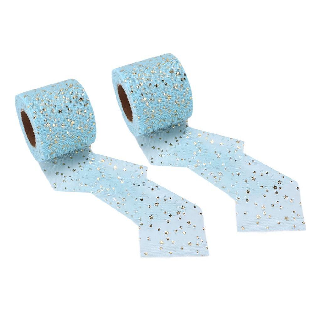 2pcs Shiny Appearance Glitter Tulle Rolls 25 Yards Each Netting Fabric Rolls For DIY Crafts