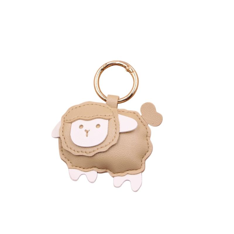 1Pcs Pu Leather Versatile Luggage Pendant Backpack Hanging Decoration Backpack Accessories Cute Cartoon Sheep Backpack Pendant