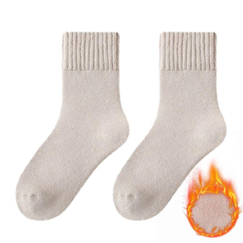 Womens Winter Warm Socks Thicken Thermal Socks Wool Cashmere Socks Snow Sweet Soft Cotton Knitted Room Floor Sleep Socks