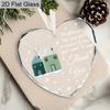 Glass Heart - Shaped Neighbour Ornament, House Design Hanging Keepsake, Ideal Gift for Neighbors, Home Decor,gift for Neighbour Appreciation