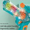 Electric Sound and Light Transparent Gear Gun Boys and Girls Light Music Octave Gun Children's Transparent Toy Gun For Kids Gift