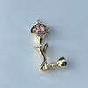 Zircon-Inlaid Horseshoe Flower Clasp for DIY Jewelry