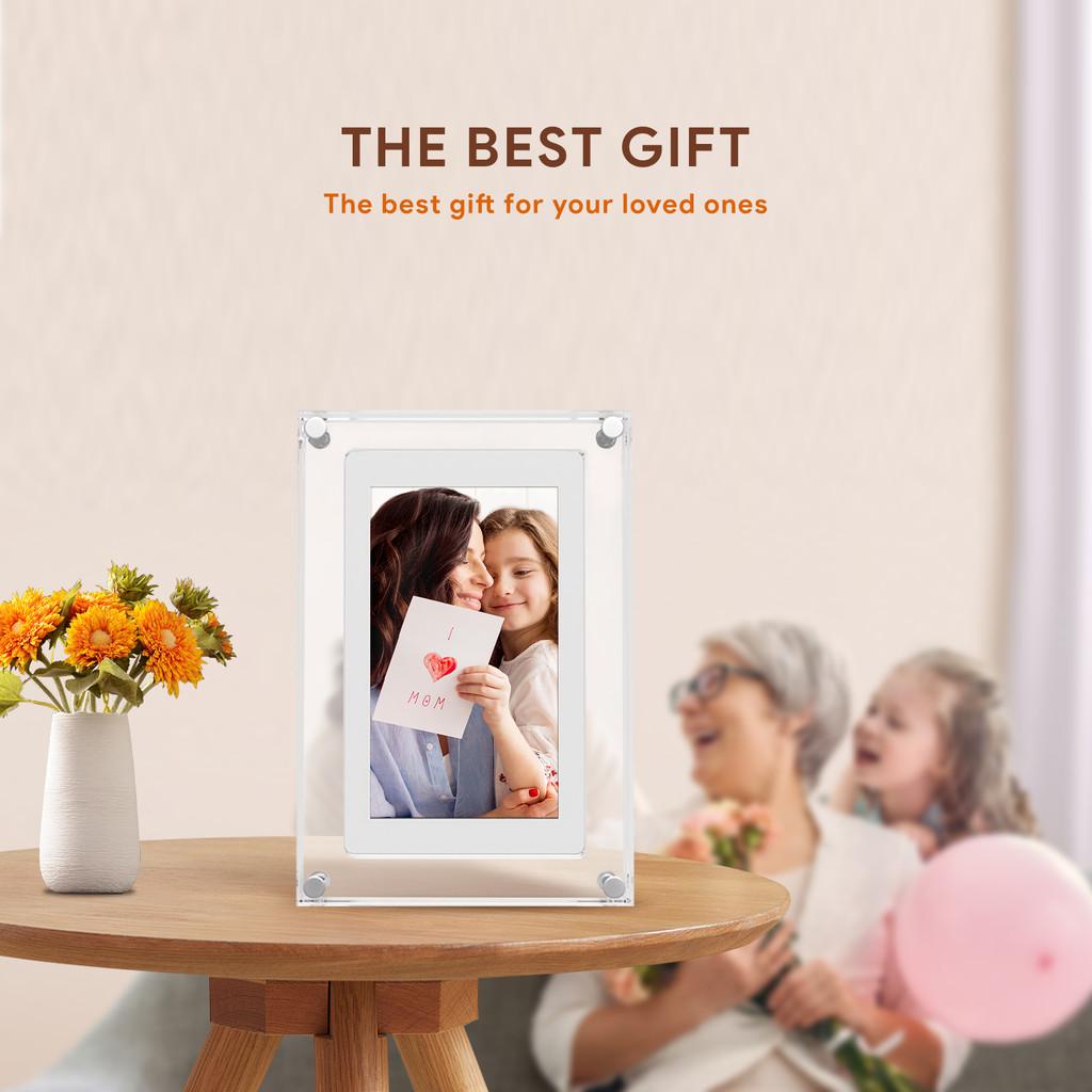 5 Inch Acrylic Digital Photo Frame 1000mAh IPS Screen Motion Frame High Definition Intelligent Electronic Album