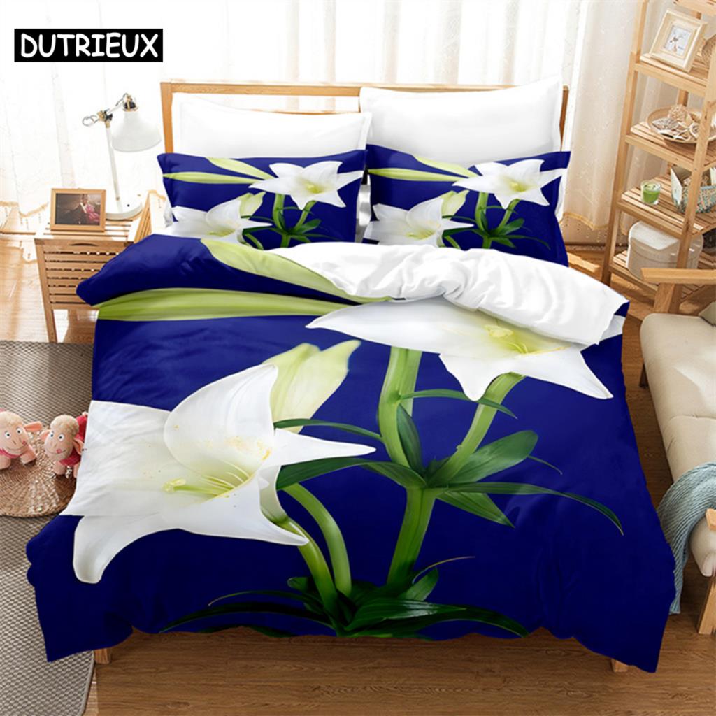 Flower Plants Bedding Set Duvet Cover Set 3d Bedding Digital Printing Bed Linen Queen Size Bedding Set Fashion Design