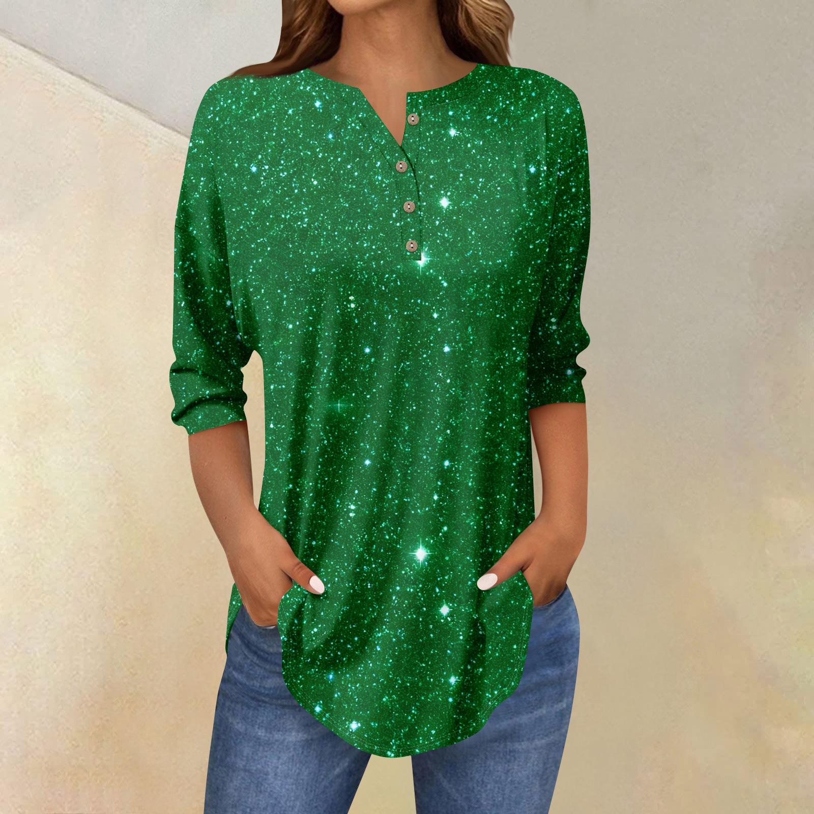 

Футболки женские осенние повседневные рубашки с длинным рукавом 3/4 на пуговицах толстовка винтажный топ пуловер L