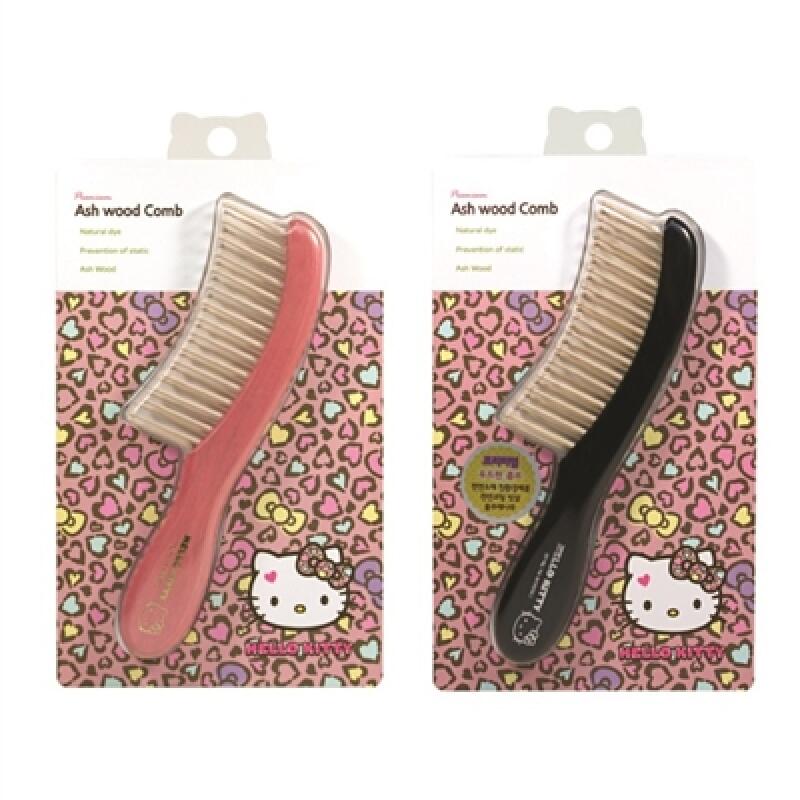 Hello Kitty Woodpin Comb (Heart) black