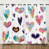 Curtains Full Screen Love Romantic 3D Digital Printing Blackout Curtain Punching