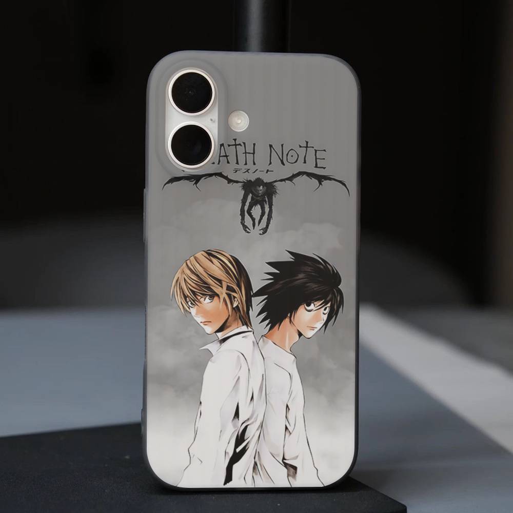 Japan Anime Death Note For IPhone 16 15 11 12 13 14 17 Pro Max PLUS Pro Soft Corrugated Silicone Back Phone Case