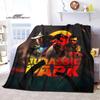 Jurassic Park Blankets for Beds Home Travel Adult Flannel Blanket for Couch Bed Living Room Sofa Child Keep Warm King Size