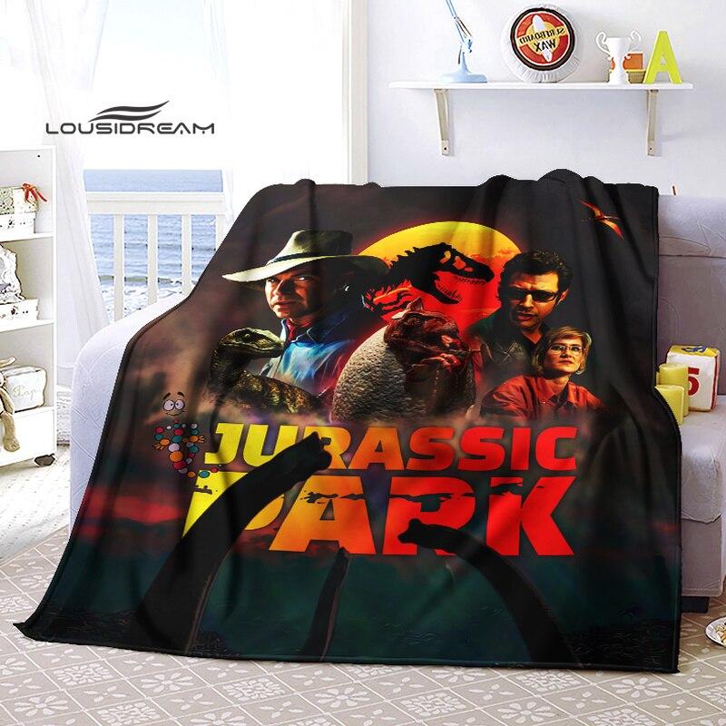 Jurassic Park Blankets for Beds Home Travel Adult Flannel Blanket for Couch Bed Living Room Sofa Child Keep Warm King Size