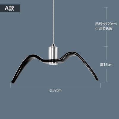 

Creative seagull Pendant Lights Shadow Glass Interior Decor Lighting Simple Industrial Style Bar Restaurant Light Led Chandelier warm light