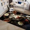 Rose Cow Theme Chair Mat: Office Carpet Oversized Rug for Home Decor, Sofa Mat, Gift Idea for Cow Lovers, Bedroom, Living Room, and Various Rooms