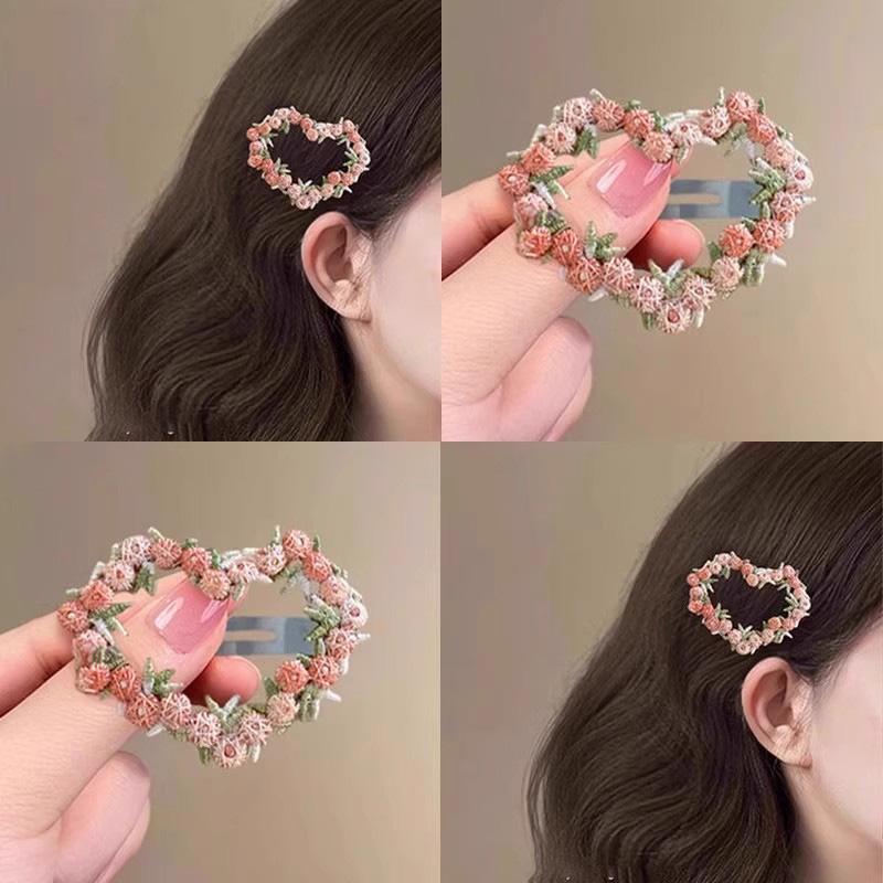 New Pink Flower Star Heart Gemotric Hair Clip For Women Girls Sweet Hair Ornament Hairpin Hair Claw Fashion Hair Accessories