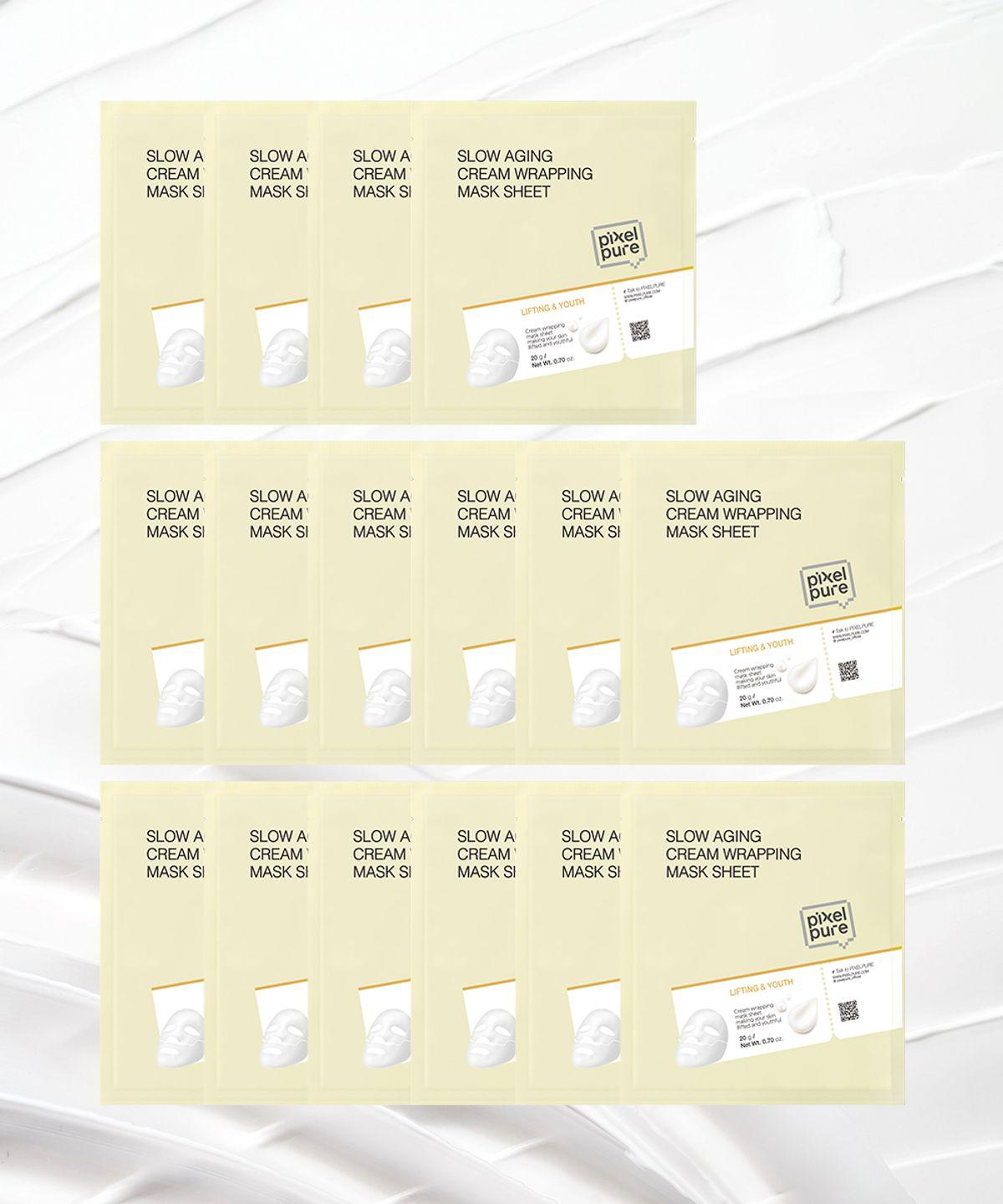 Slow Aging Cream Wrapping Mask Sheets (16 Sheets)