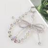 Women S Crystal Ball Bow Phone Chain Wrist Strap Keychain Ins Style