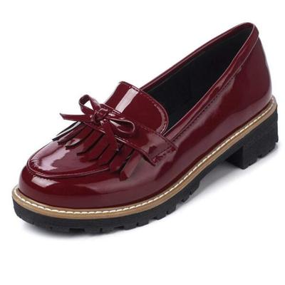 Spring Girls Shoes Female British Style 2026 New Thick-soled College Style Casual Loafers Genuine Leather Fashion Shoes 34-43