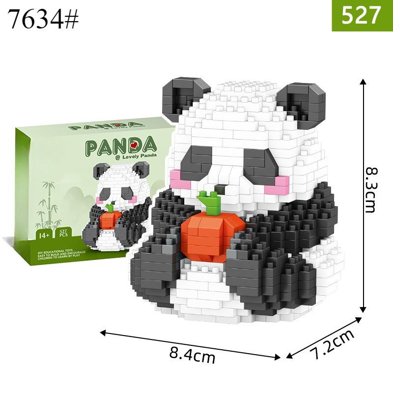 Cute Animal Panda Series Building Block Figure Cute Micro Model DIY Diamond Bricks Birthday Toys for Children Boys Girls Gifts