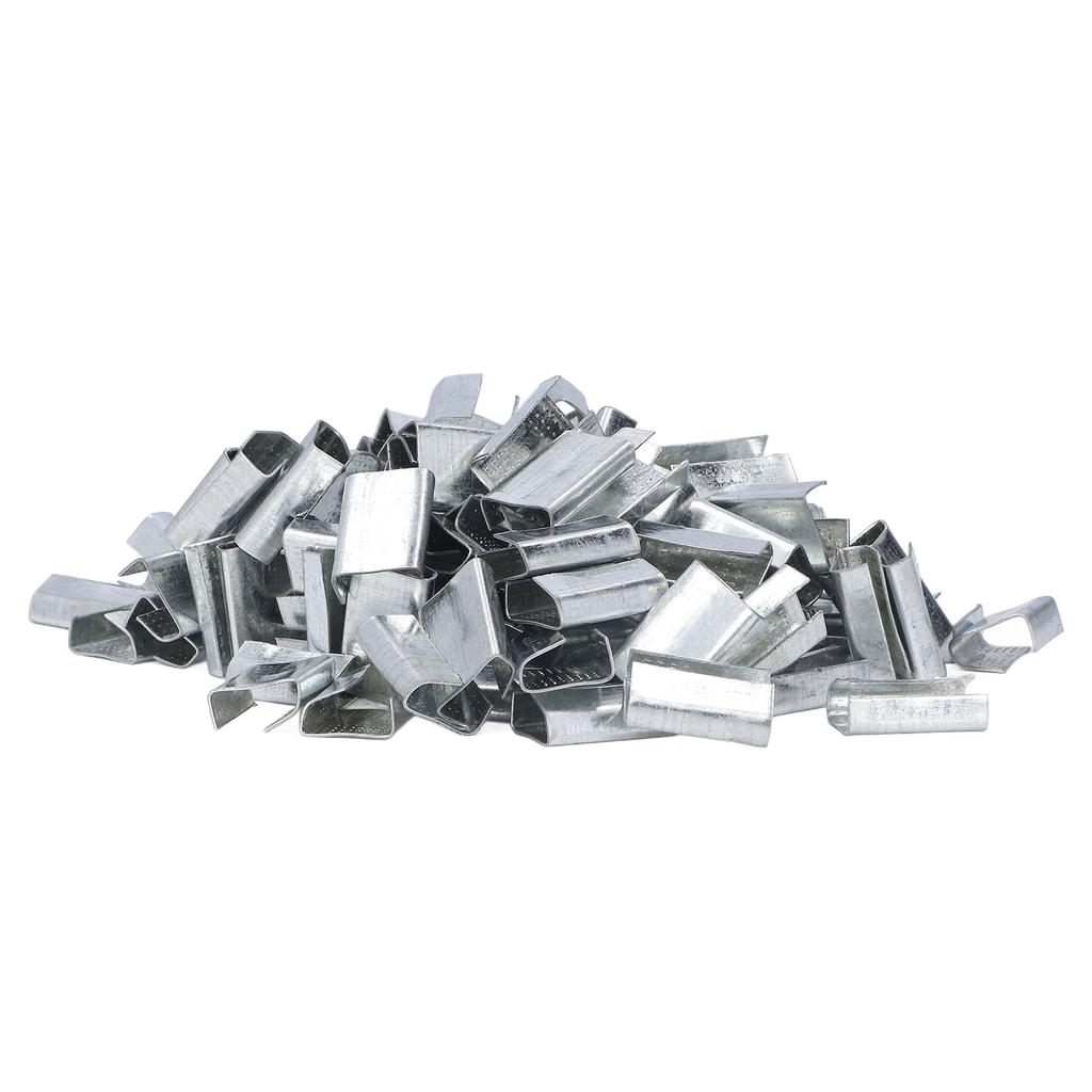 Metal Strapping Buckle Galvanized Steel Packaging Open Seals for 16mm Plastic PET Strap
