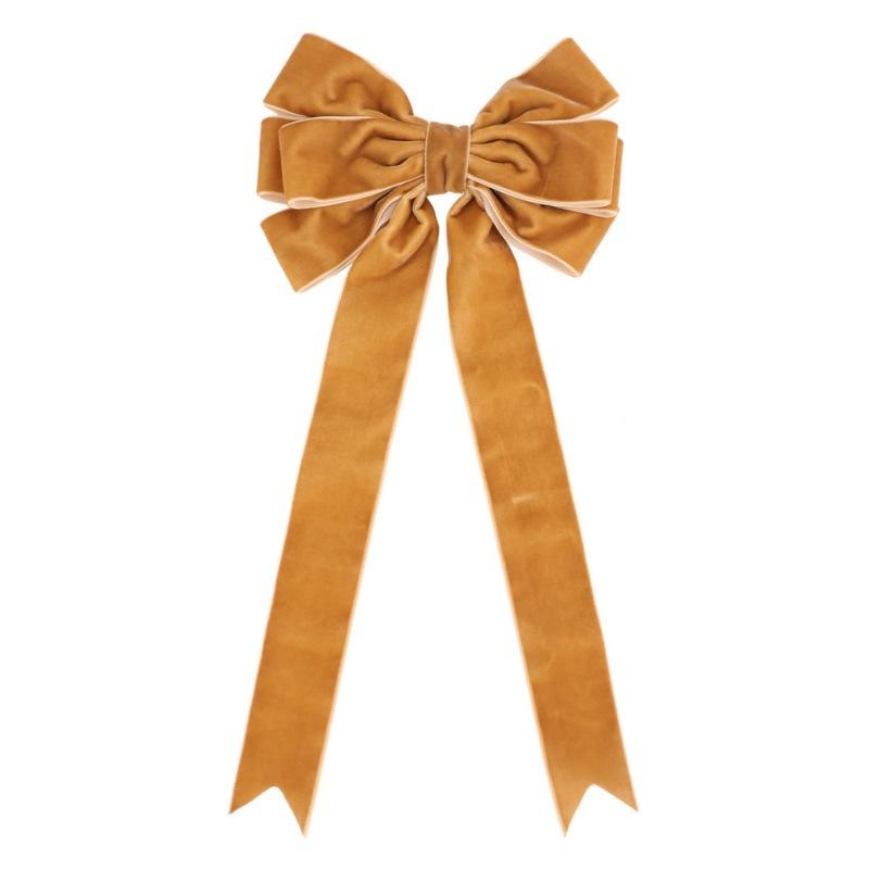 2pcs Cute Christmas Tree Bow Velvet Elegant Gift Wrapping Bow Large Home Decoration Scene Pendant for Wreaths Garlands