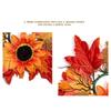 Fade Resistant Sunflower Maple Candle Ring Wreath  Fall Decoration
