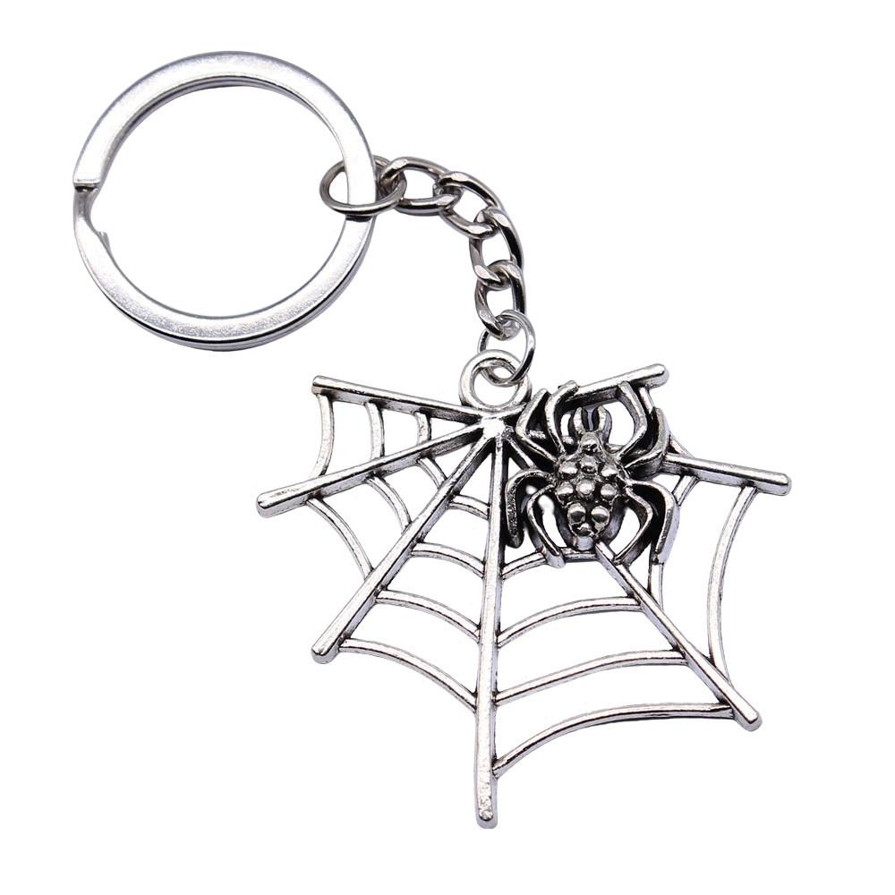 Bat Charm Keychain Spooky Insect Key Holder Halloween Day 28mm Ring