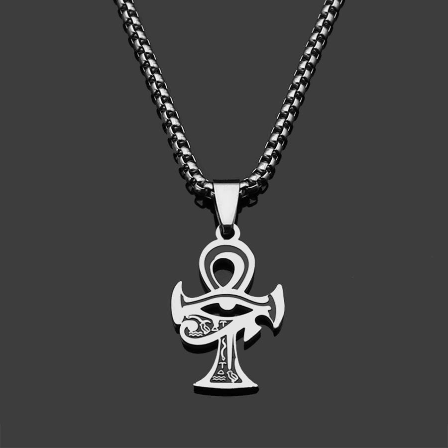 European and American Egyptian Pharaoh Eye of Horus Pendant Necklace Men's Jewelry