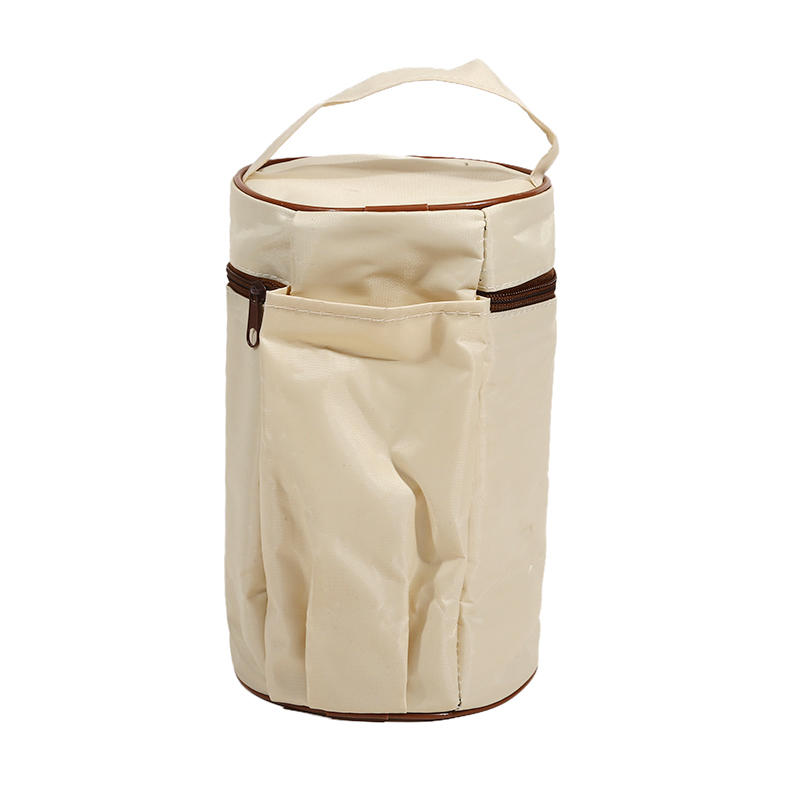 Lunch Box Set Portable Keep Warm Container With Insulated Bag Stackable Bento Bag Round Lunch Box Container