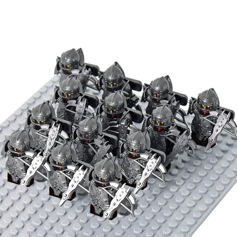 13Pcs Gondor Battle Spearman Body Gurad Infantry VS Roman Solider Eomer Rohan Warriorr Figures Blocks Set Toys for Kids