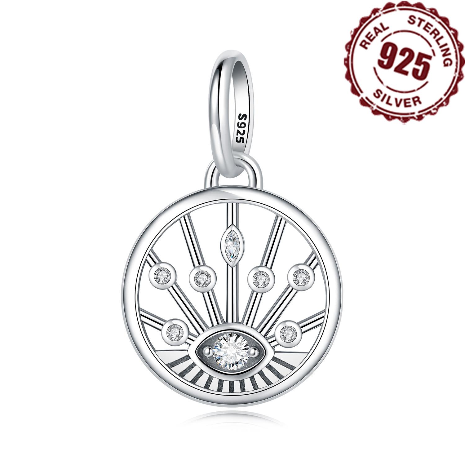 Annier Women's Copper Hollow Out Eye Sun Charms Beads Pendant For Jewelry Making For Original Fine Bracelet Necklaces Accessory